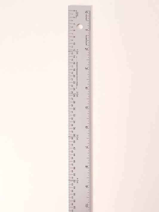 Alumicolor® 18" Point/Layout Ruler - Mona Lisa Artists' Materials Calgary Alberta