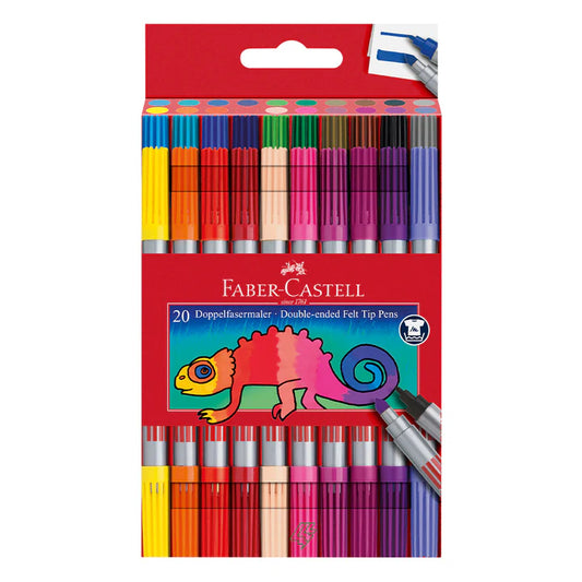 Faber-Castell Double-Ended Felt Tip Pens (20pc Set)