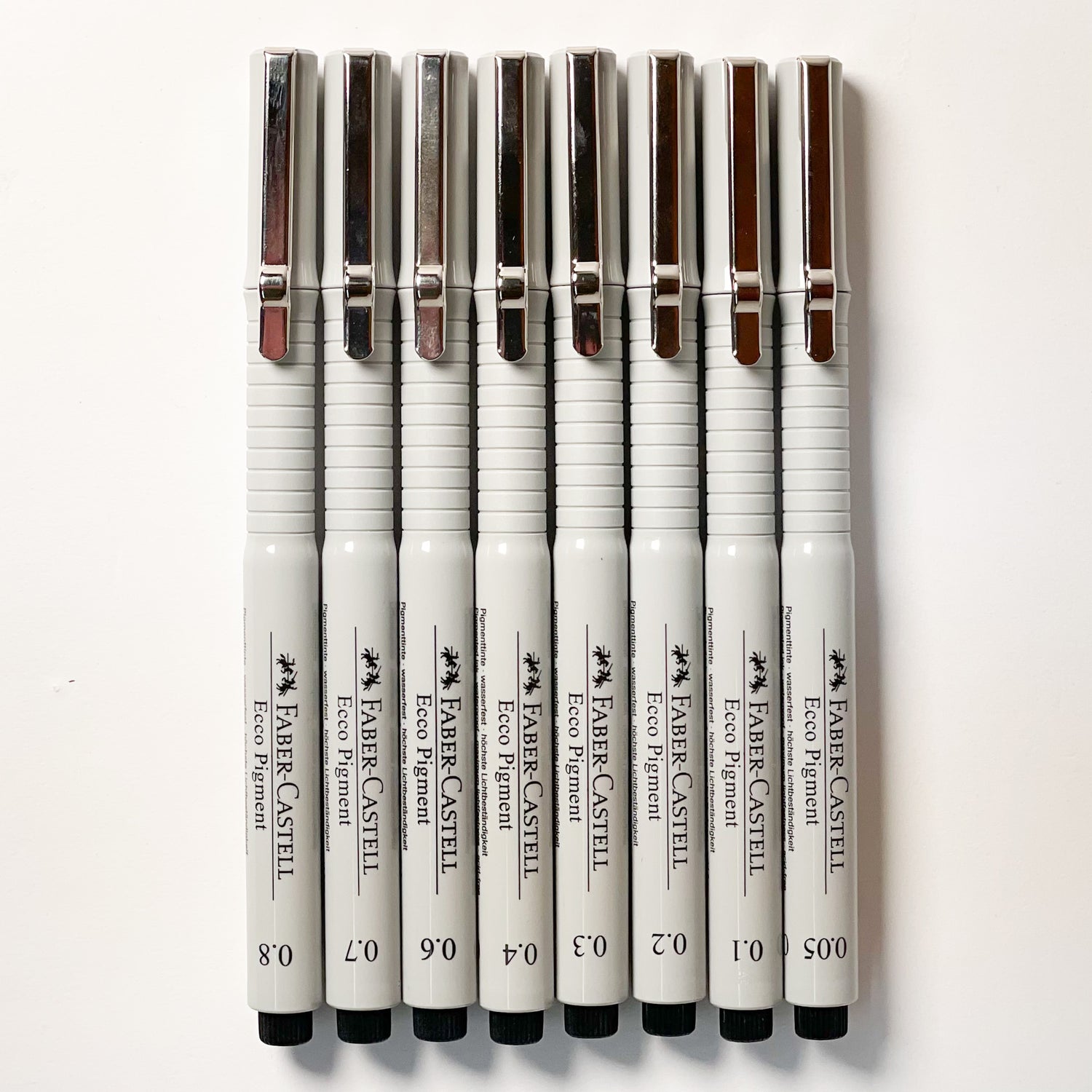 Faber-Castell Ecco Pigment Pen 0.05, 0.1, 0.2, 0.3, 0.4, 0.6, 0.7, 0.8