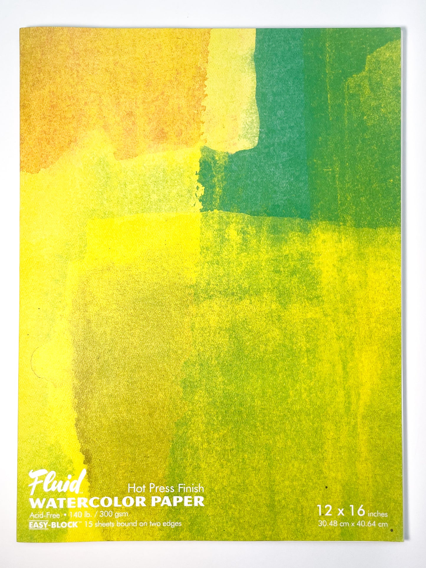 Fluid™ 140lb Hot Press Finish Watercolor Block (12"X16") - Mona Lisa Artists' Materials