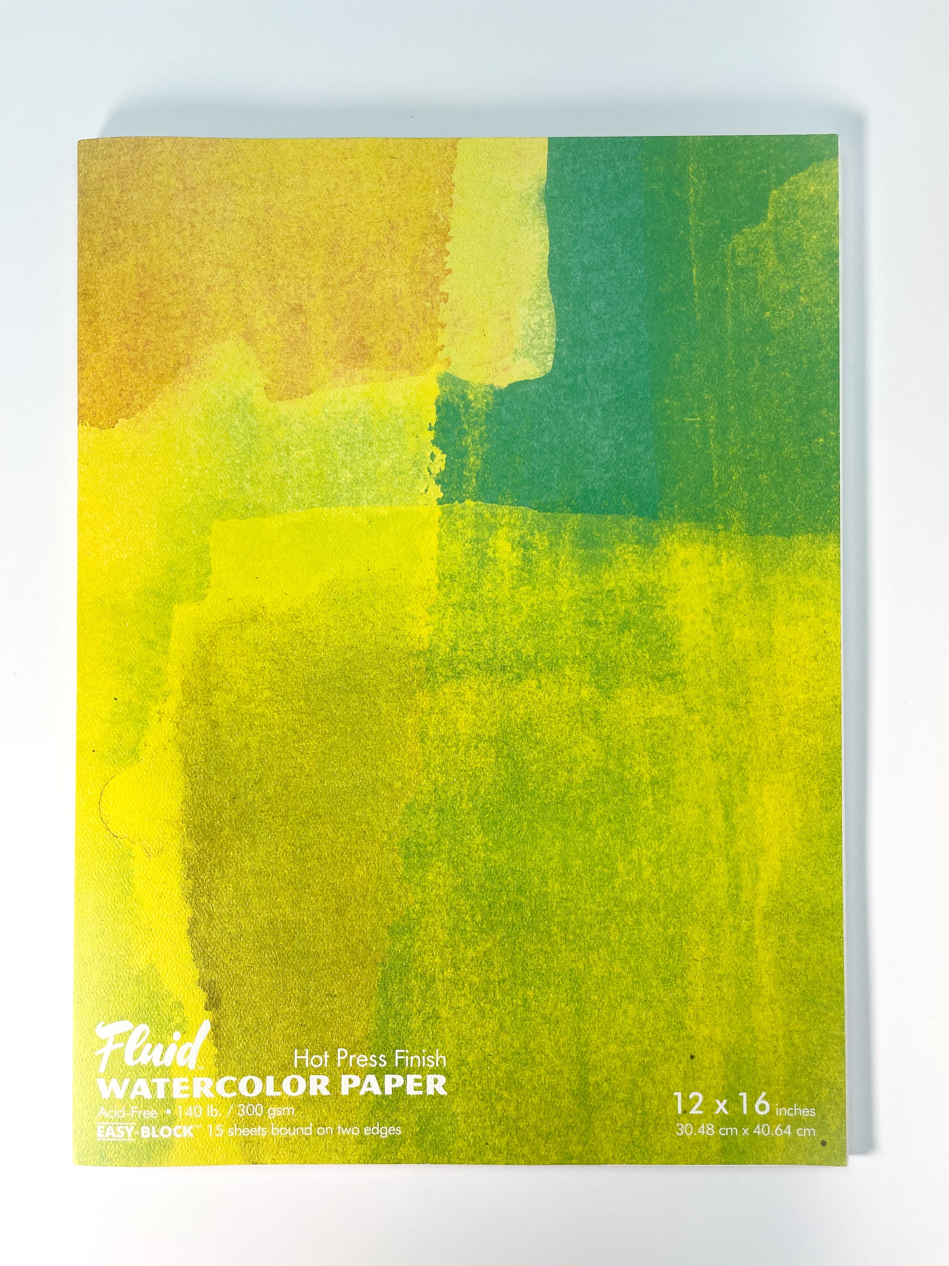 Fluid™ 140lb Hot Press Finish Watercolor Block (12"x16") - Mona Lisa Artists' Materials
