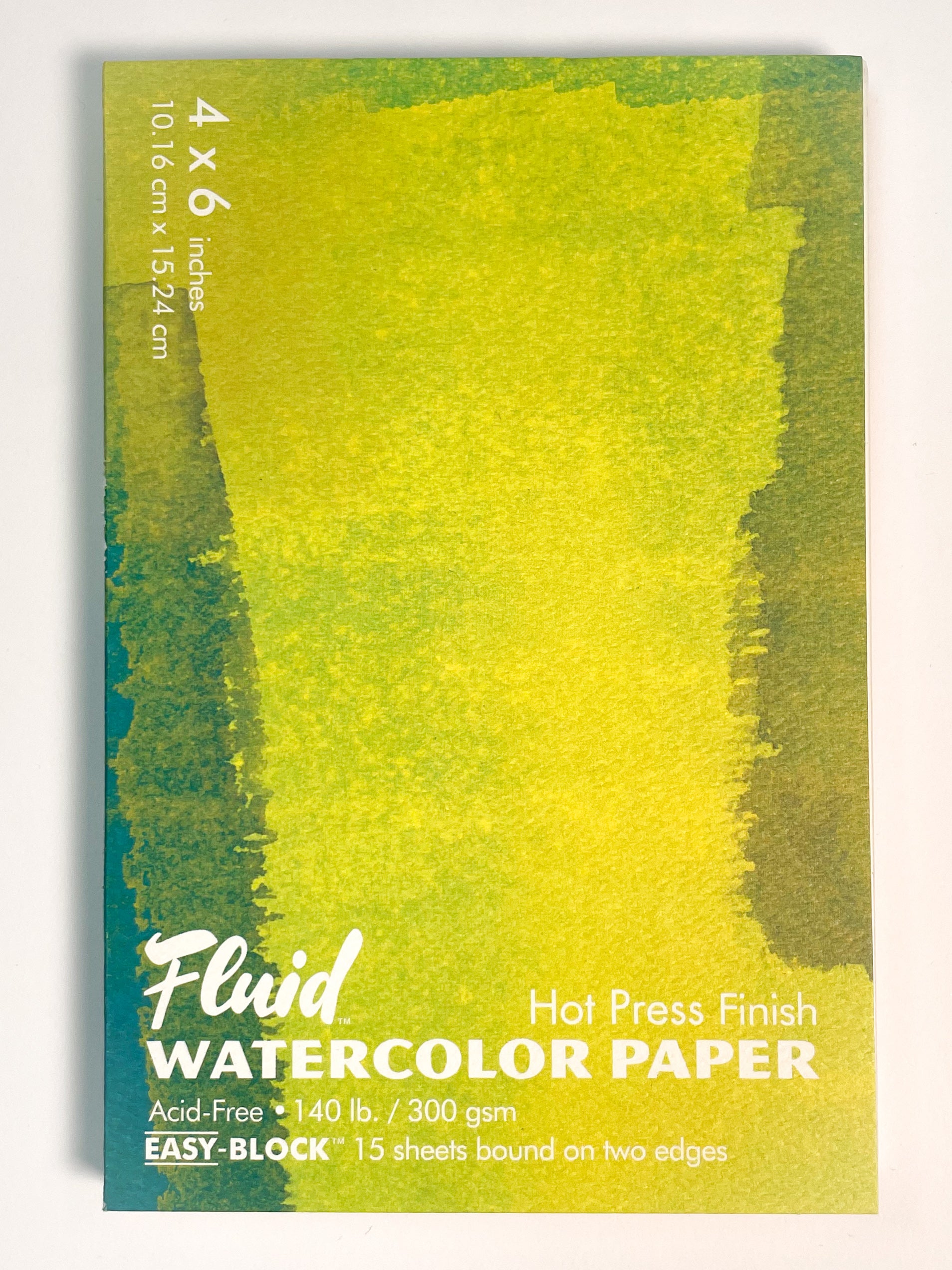 Fluid™ 140lb Hot Press Finish Watercolor Block (4"x6") - Mona Lisa Artists' Materials