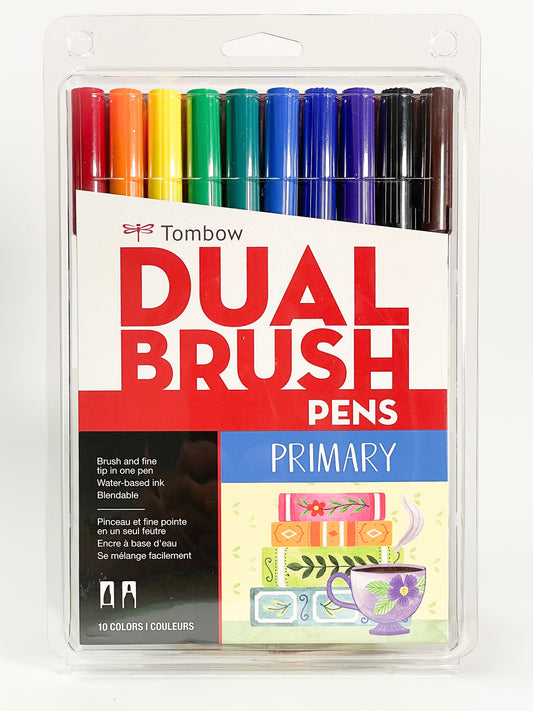 Tombow Dual Brush Pen "Primary" Set (10 Colours)