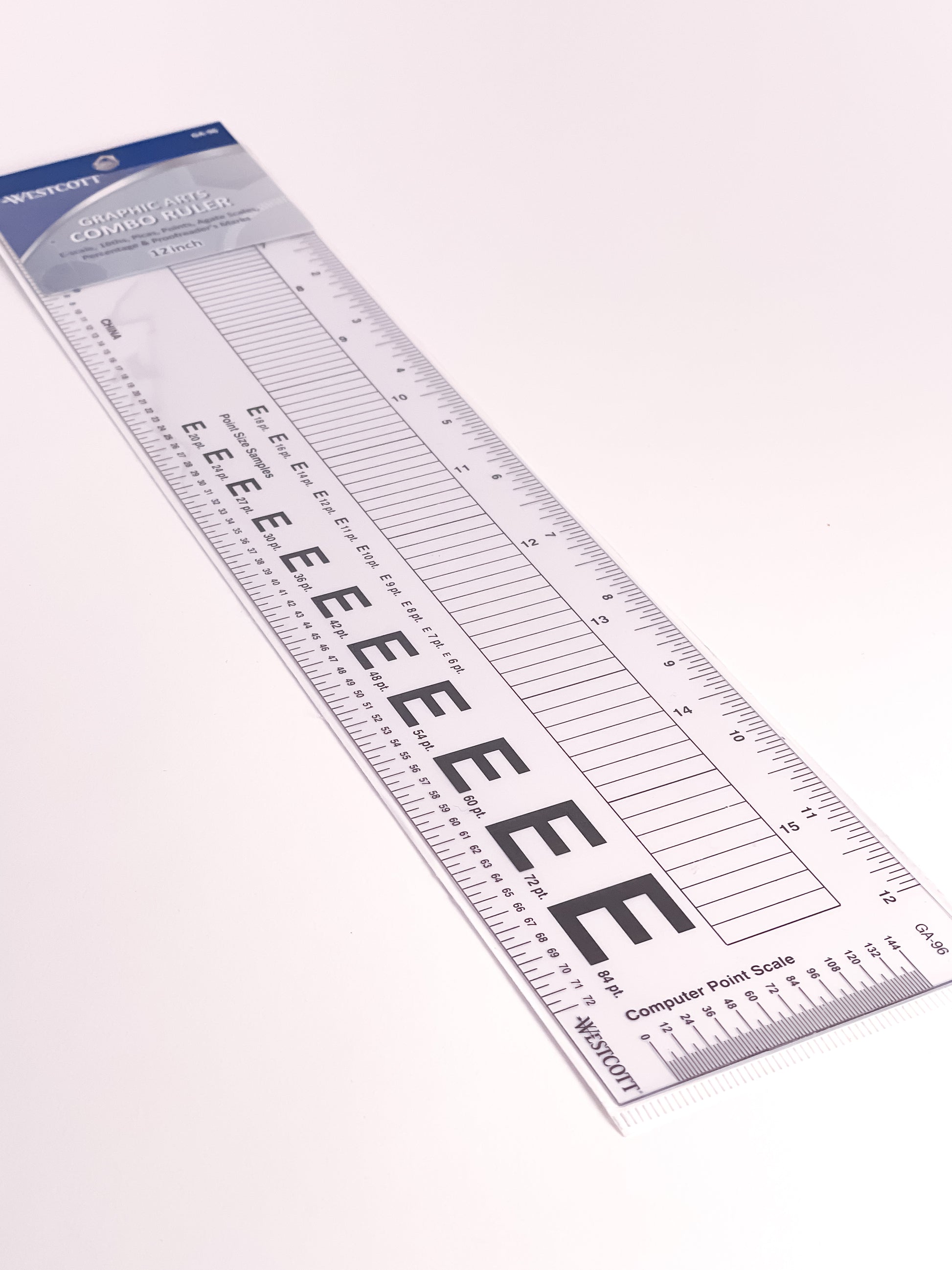 Westcott® 12" Graphic Arts Combo Ruler (2) - Mona Lisa Artists' Materials Calgary Alberta 