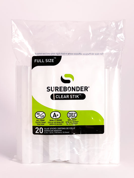 Surebonder® Essentials Full Size™ Clear Stik™ Glue Sticks (4" & 10")