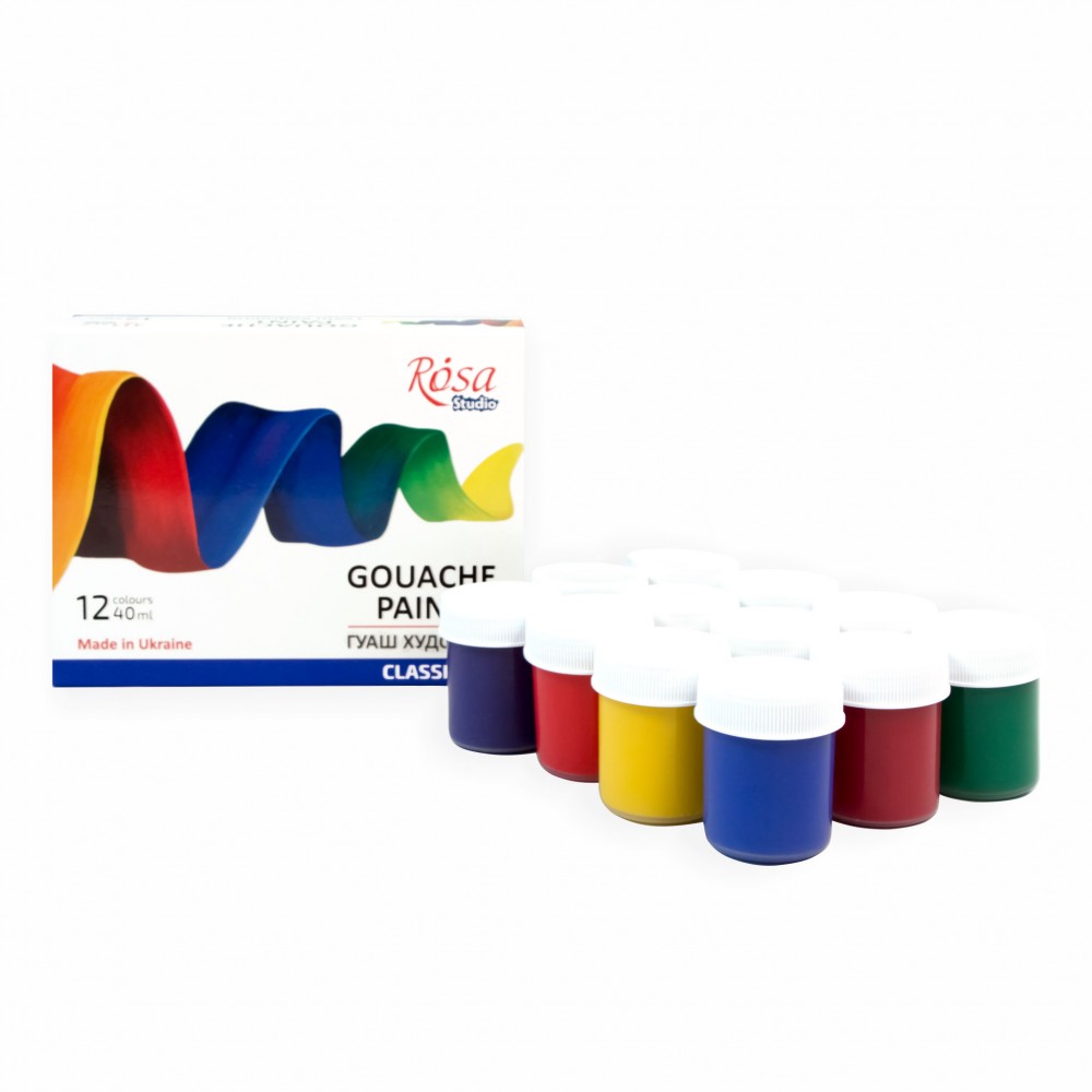 ROSA Studio "Classic" Colours Gouache Paint Sets (9pc & 12pc Sets)