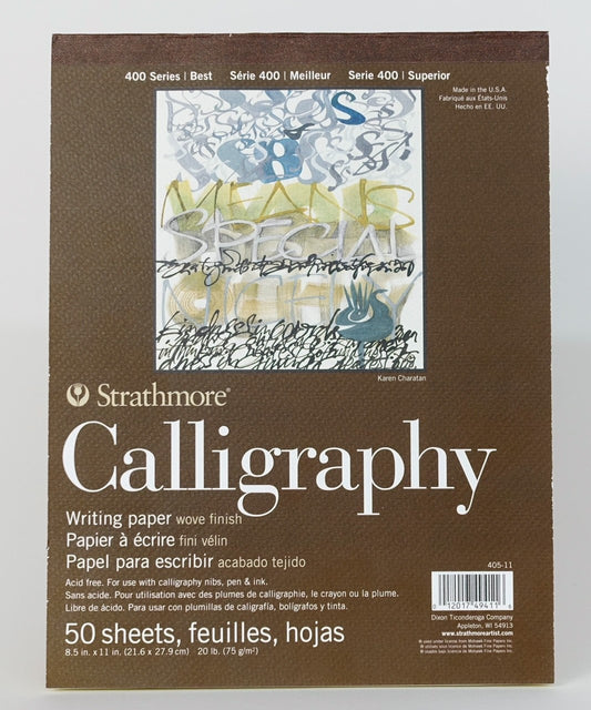 Strathmore 400 Series Calligraphy Writing Paper 8.5"x11" - Mona Lisa Artists' Materials Calgary