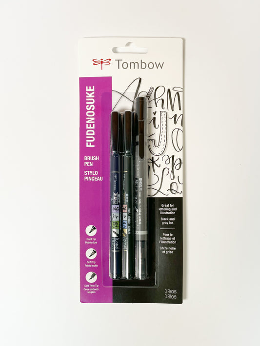 Tombow Fudenosuke Calligraphy Brush Pen Set - Mona Lisa Artists' Materials Calgary Alberta