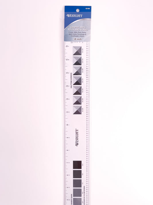 Westcott® 18" C-THRU Graphic Arts Ruler & Scale (1) - Mona Lisa Artists' Materials Calgary Alberta