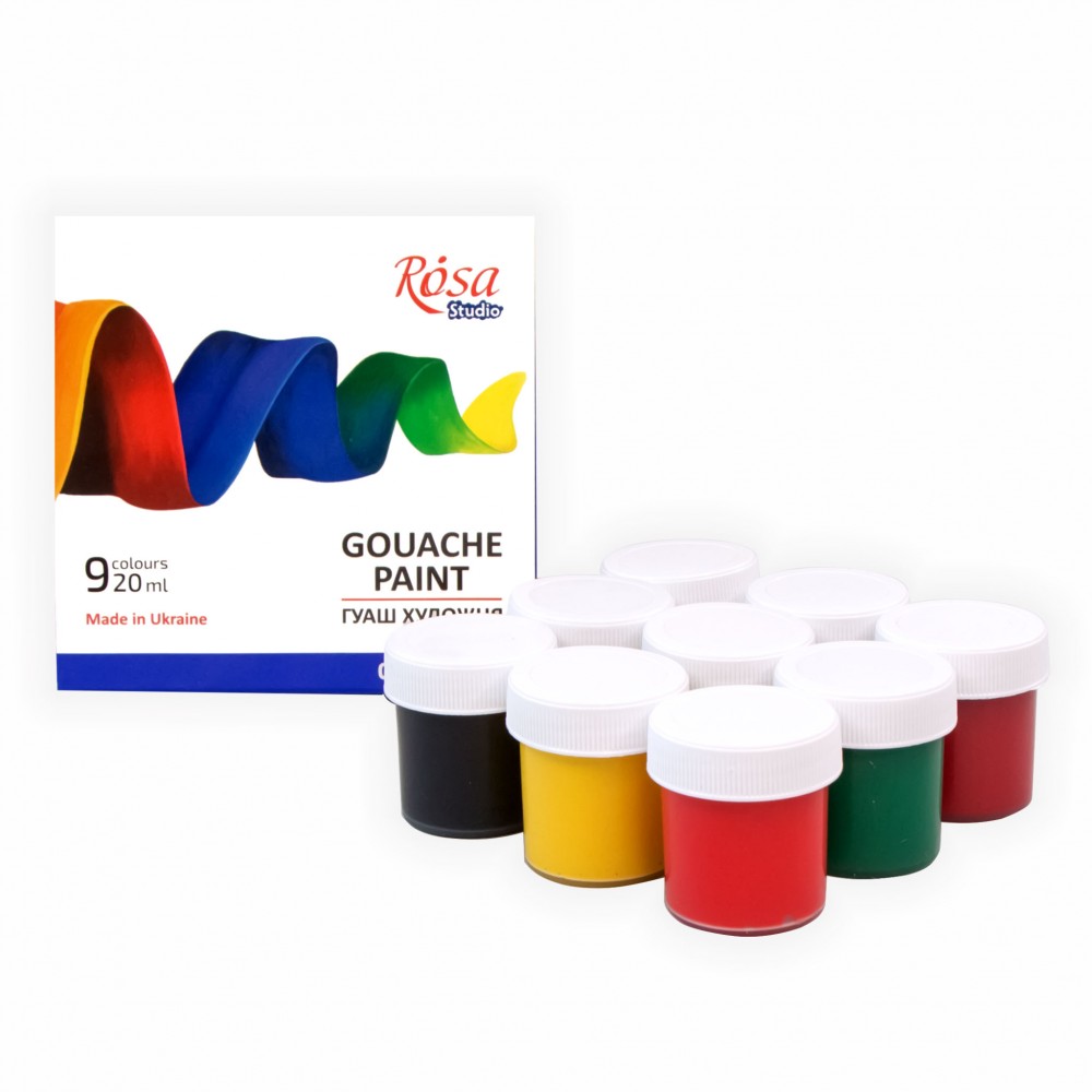 ROSA Studio "Classic" Colours Gouache Paint Sets (9pc & 12pc Sets)